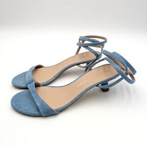 Stuart Weitzman Nudist Wrap Heel Sandals Women's Washed Size US7.5B EU38